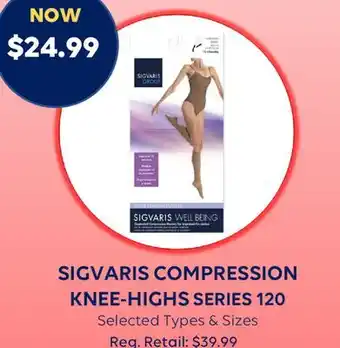 Wellwise by Shoppers SIGVARIS COMPRESSION KNEE-HIGHS SERIES 120 offer