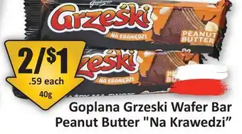 Starsky Goplana Grzeski Wafer Bar Peanut Butter Na Krawedzi offer