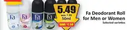 Starsky Fa Deodorant Roll for Men or Women offer
