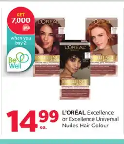 Rexall L' ORÉAL Excellence or Excellence Universal Nudes Hair Colour offer