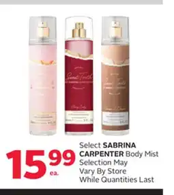 Rexall Select SABRINA CARPENTER Body Mist offer