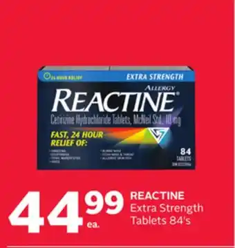 Rexall REACTINE Extra Strength Tablets 84's offer