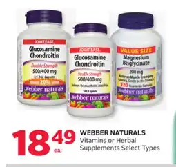 Rexall WEBBER NATURALS Vitamins or Herbal Supplements offer