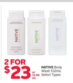 Rexall NATIVE Body Wash offer