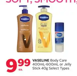 Rexall VASELINE Body Care 400mL-600mL or Jelly Stick 40g offer