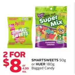 Rexall SMARTSWEETS 50g or HUER 180g Bagged Candy offer