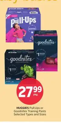 Rexall HUGGIES Pull. Ups or Goodnites Training Pants offer