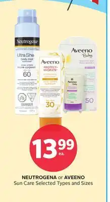 Rexall NEUTROGENA or AVEENO Sun Care offer