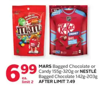 Rexall MARS Bagged Chocolate or Candy 155g-320g or NESTLÉ Bagged Chocolate 142g-203g offer