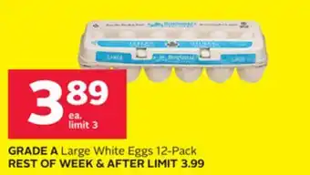 Rexall GRADE A Large White Eggs offer