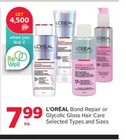 Rexall L'ORÉAL Bond Repair or Glycolic Gloss Hair Care offer