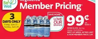 Rexall NOSH & CO. Spring Water offer