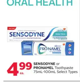 Rexall SENSODYNE or PRONAMEL Toothpaste offer