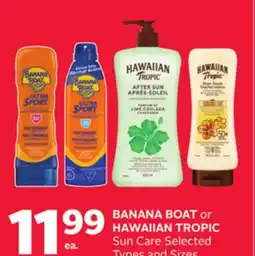 Rexall BANANA BOAT or HAWAIIAN TROPIC Sun Care offer
