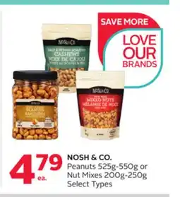 Rexall NOSH & CO. Peanuts 525g-550g or Nut Mixes 200g-250g offer