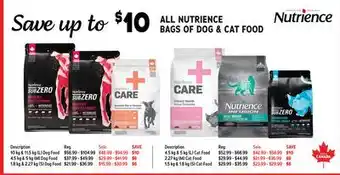 Ren’s Pets Depot NUTRIENCE BAGS OF DOG & CAT FOOD offer