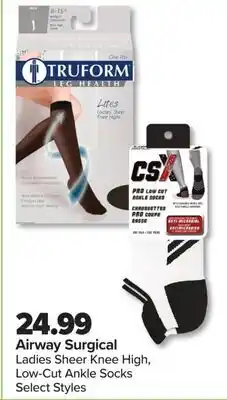 PharmaChoice Airway Surgical Ladies Sheer Knee High, Low-Cut Ankle Socks offer