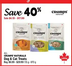 Ren’s Pets Depot CRUMPS' NATURALS Dog & Cat Treats offer