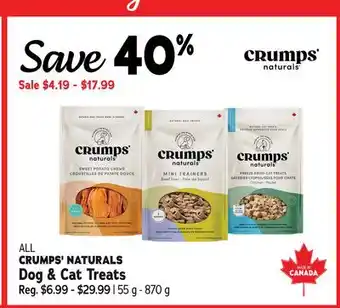 Ren’s Pets Depot CRUMPS' NATURALS Dog & Cat Treats offer