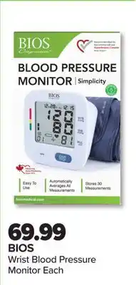 PharmaChoice BIOS Wrist Blood Pressure Monitor offer