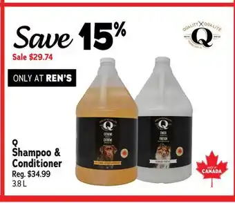 Ren’s Pets Depot Q Shampoo & Conditioner offer