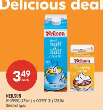 Shoppers Drug Mart NEILSON WHIPPING (473mL) or COFFEE (1L) CREAM offer