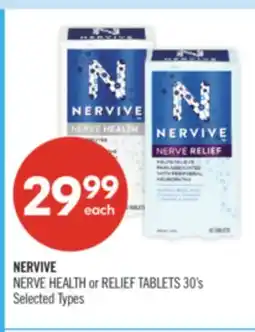 Shoppers Drug Mart NERVIVE NERVE HEALTH or RELIEF TABLETS offer