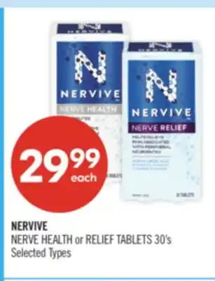 Shoppers Drug Mart NERVIVE NERVE HEALTH or RELIEF TABLETS offer