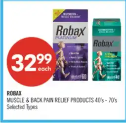 Shoppers Drug Mart ROBAX MUSCLE & BACK PAIN RELIEF PRODUCTS offer