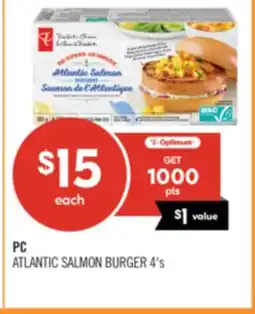 Shoppers Drug Mart PC ATLANTIC SALMON BURGER 4's offer