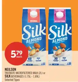 Shoppers Drug Mart NEILSON TRUTASTE MICROFILTERED MILK (2L) or SILK BEVERAGES (1.75L - 1.89L) offer