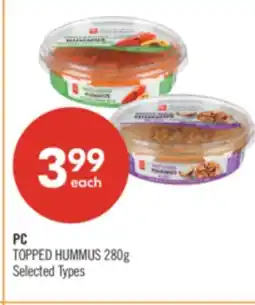 Shoppers Drug Mart PC TOPPED HUMMUS offer