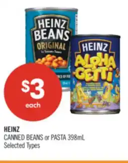 Shoppers Drug Mart HEINZ CANNED BEANS or PASTA offer
