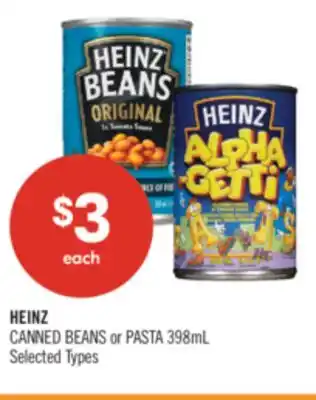Shoppers Drug Mart HEINZ CANNED BEANS or PASTA offer