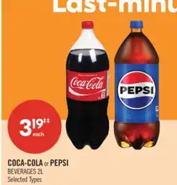 Shoppers Drug Mart COCA-COLA or PEPSI BEVERAGES 2L offer