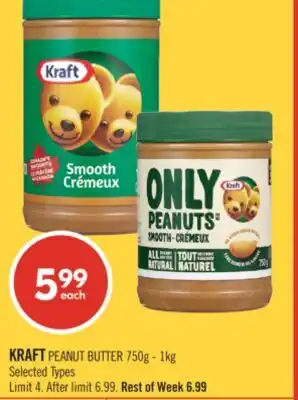 Shoppers Drug Mart KRAFT PEANUT BUTTER offer