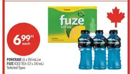 Shoppers Drug Mart POWERADE (6 x 591mL) or FUZE ICED TEA (12 x 341mL) offer