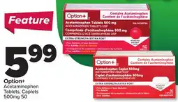 RxHealthMed Option+ Acetaminophen Tablets Caplets offer