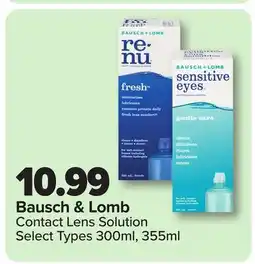 RxHealthMed Bausch & Lomb Contact Lens Solution offer