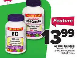 RxHealthMed Webber Naturals Vitamin B12, B50, B100, Biotin, Lutein offer