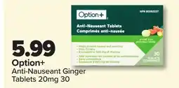 RxHealthMed Option+ Anti-Nauseant Ginger Tablets offer
