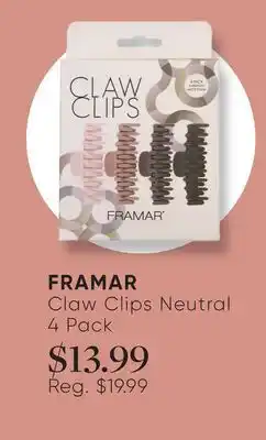 Chatters Salon FRAMAR Claw Clips Neutral offer