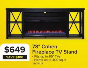Leon's 78 Cohen Fireplace TV Stand offer