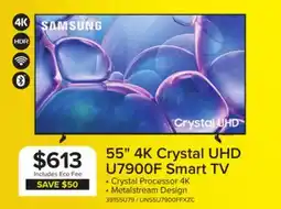 Leon's Samsung 55 4K CUHD Smart LED TV - UN55U7900FFXZC offer