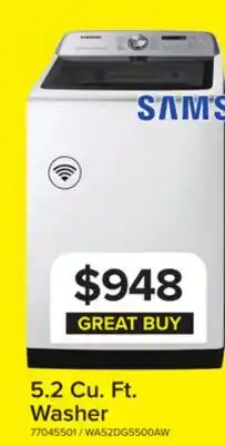 Leon's 5.2 Cu. Ft. Washer offer