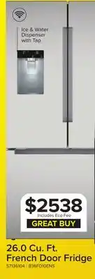 Leon's 26.0 Cu. Ft. French Door Fridge offer