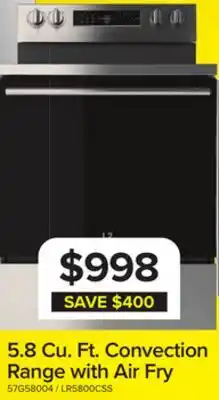 Leon's 5.8 Cu. Ft. Convection Range with Air Fry offer