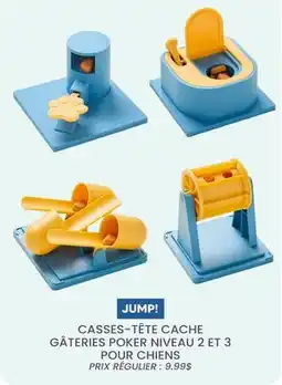 Chico CASSES-TÊTE CACHE GÂTERIES POKER NIVEAU 2 ET 3 POUR CHIENS JUMP! offer
