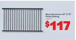 Matériaux Pont Masson Black Aluminum 42 x 72 Picket Railing offer