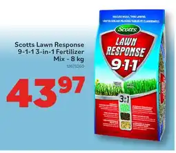 Matériaux Pont Masson Scotts Lawn Response 9-1-1 3-in-1 Fertilizer Mix - 8-kg offer